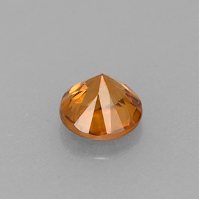0,57 ctw natürlicher orangefarbener Zirkon, Rundschliff, VS