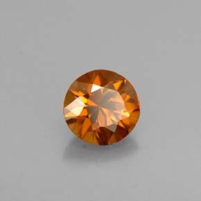 0,60 ctw natürlicher orangefarbener Zirkon, Rundschliff, VVS