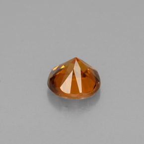 0,60 ctw natürlicher orangefarbener Zirkon, Rundschliff, VVS