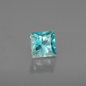 0,65 ctw natürlicher blauer Zirkon, Quadrat, VS