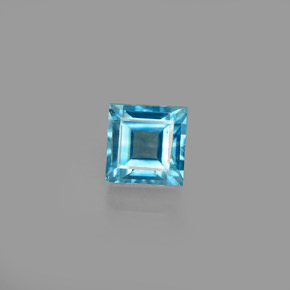 1,02 ctw natürlicher blauer Zirkon, Quadrat, VS