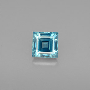 1,03 ctw natürlicher blauer Zirkon, Quadrat, VVS-VS