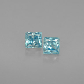  ct natürliche blauer Zirkon-Edelsteine, Quadrat, VS