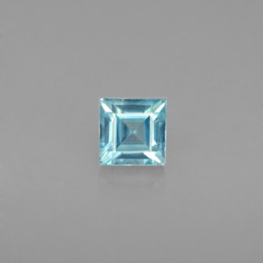 0,84 ctw natürlicher blauer Zirkon, Quadrat, VVS-VS