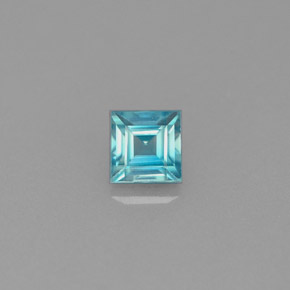 0,73 ctw natürlicher blauer Zirkon, Quadrat, VS