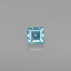 0,76 ctw natürlicher blauer Zirkon, Quadrat, VVS-VS