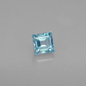 0,76 ctw natürlicher blauer Zirkon, Quadrat, VVS-VS
