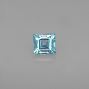0,70 ctw natürlicher blauer Zirkon, Quadrat, VVS-VS