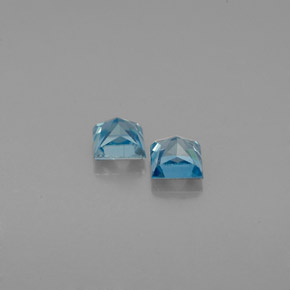  ct natürliche blauer Zirkon-Edelsteine, Quadrat, VVS
