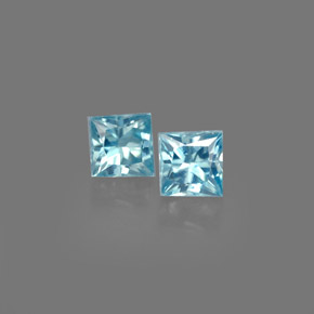  ct natürliche blauer Zirkon-Edelsteine, Quadrat, VS