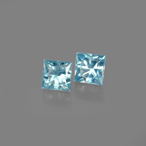 ct natürliche blauer Zirkon-Edelsteine, Quadrat, VS
