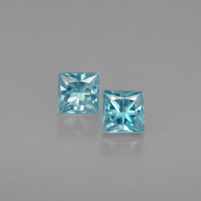  ct natürliche blauer Zirkon-Edelsteine, Quadrat, VS