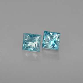  ct natürliche blauer Zirkon-Edelsteine, Quadrat, VS