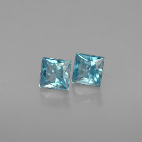  ct natürliche blauer Zirkon-Edelsteine, Quadrat, VS