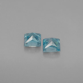  ct natürliche blauer Zirkon-Edelsteine, Quadrat, VS