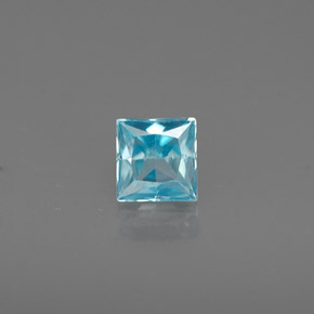 0,38 ctw natürlicher blauer Zirkon, Quadrat, VS