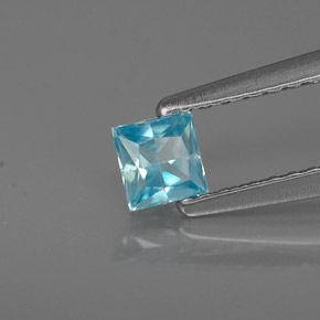 0,38 ctw natürlicher blauer Zirkon, Quadrat, VS