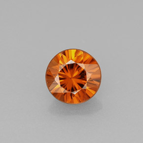 0,99 ctw natürlicher orangefarbener Zirkon, Rundschliff, VS