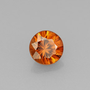 0,99 ctw natürlicher orangefarbener Zirkon, Rundschliff, VS