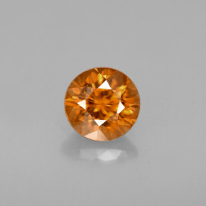 1,12 ctw natürlicher orangefarbener Zirkon, Rundschliff, VVS