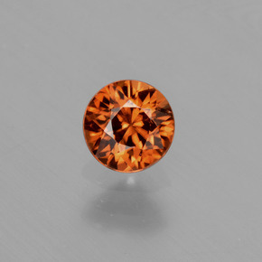 0,94 ctw natürlicher orangefarbener Zirkon, Rundschliff, VVS