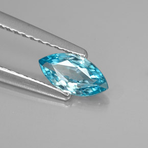 0,53 ctw natürlicher blauer Zirkon, Marquise, VS