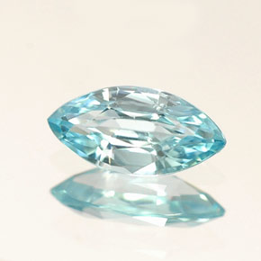 0,50 ctw natürlicher blauer Zirkon, Marquise, VVS