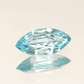 0,50 ctw natürlicher blauer Zirkon, Marquise, VVS