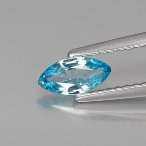 0,50 ctw natürlicher blauer Zirkon, Marquise, VVS