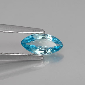 0,50 ctw natürlicher blauer Zirkon, Marquise, VVS