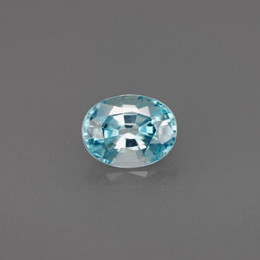 0,82 ctw natürlicher blauer Zirkon, Oval Schliff, VVS-VS