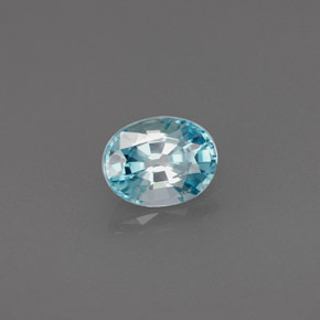 0,82 ctw natürlicher blauer Zirkon, Oval Schliff, VVS-VS