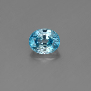 1,06 ctw natürlicher blauer Zirkon, Oval Schliff, VVS-VS