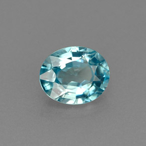 1,00 ctw natürlicher blauer Zirkon, Oval Schliff, VVS