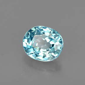 0,98 ctw natürlicher blauer Zirkon, Oval Schliff, VVS