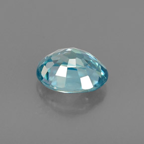 0,98 ctw natürlicher blauer Zirkon, Oval Schliff, VVS
