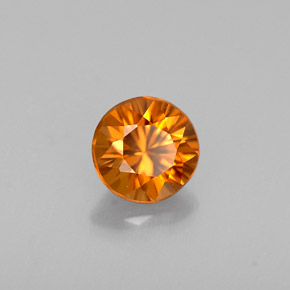 0,65 ctw natürlicher orangefarbener Zirkon, Rundschliff, VVS-VS