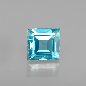 1,00 ctw natürlicher blauer Zirkon, Quadrat, SI