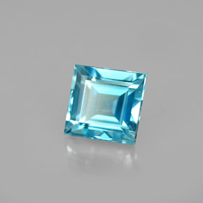 1,00 ctw natürlicher blauer Zirkon, Quadrat, SI