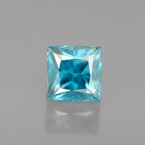 0,72 ctw natürlicher blauer Zirkon, Quadrat, VS