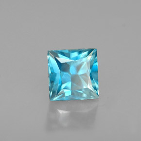 0,72 ctw natürlicher blauer Zirkon, Quadrat, VS