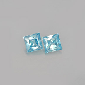  ct natürliche blauer Zirkon-Edelsteine, Quadrat, VVS-VS