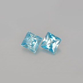  ct natürliche blauer Zirkon-Edelsteine, Quadrat, VVS-VS