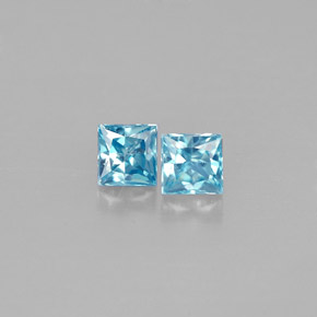  ct natürliche blauer Zirkon-Edelsteine, Quadrat, VVS