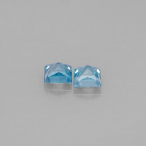  ct natürliche blauer Zirkon-Edelsteine, Quadrat, VVS