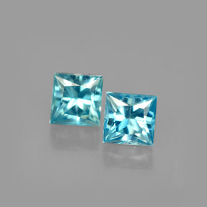  ct natürliche blauer Zirkon-Edelsteine, Quadrat, VVS-VS