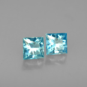  ct natürliche blauer Zirkon-Edelsteine, Quadrat, VVS-VS