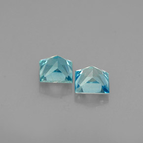  ct natürliche blauer Zirkon-Edelsteine, Quadrat, VVS-VS