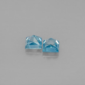  ct natürliche blauer Zirkon-Edelsteine, Quadrat, VVS-VS