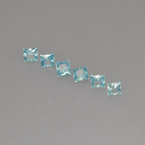  ct natürliche blauer Zirkon-Edelsteine, Quadrat, VVS